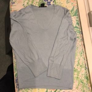 THE LIMITED SILK/CASHMERE V NECK SWEATER L